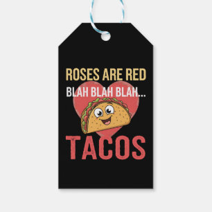 Rosen sind rot Blah Tacos Valentinstag Food Lover Geschenkanhänger