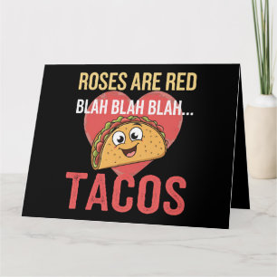 Rosen sind rot Blah Tacos Valentinstag Food Lover Karte