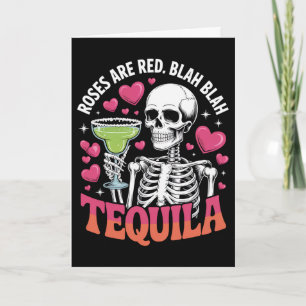 Rosen sind rot Blah Tequila Anti Valentinstagskart Karte