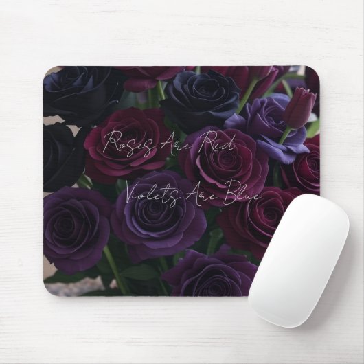 Rosen sind rot, Veilchen sind blau Mousepad (Mit Mouse)