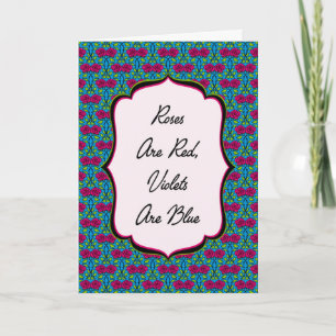 Rosen sind rot - Vermisse-Dich-Karte Whimsical F Karte
