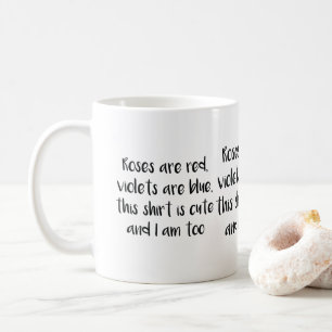 Rosen sind rote Veilchen sind blaues lustiges ich Kaffeetasse