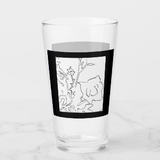 Rosen-Skizze und Sternenlicht-Siebdruck Glaswaren Glas