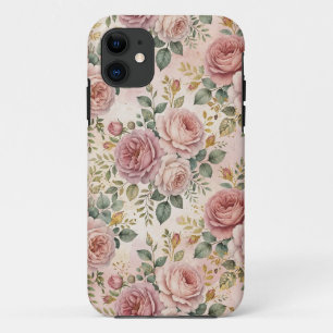 Rosen Staubrose Eleganter Charme Salbei Grün Gold Case-Mate iPhone Hülle