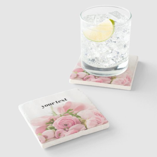 Rosen Steinuntersetzer (Seitenansicht)