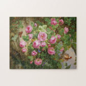 Rosen still Life Butterfets Bird Viktorianisch Puzzle (Horizontal)