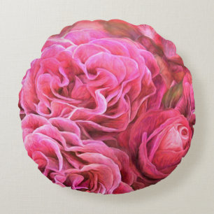 Rosen-Stimmungen - Wunsch-Kunst-Designer-Kissen - Rundes Kissen