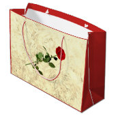 Rosen-süße Ehefrau auf Valentinstag Große Geschenktüte (Rückseite Schrägansicht)