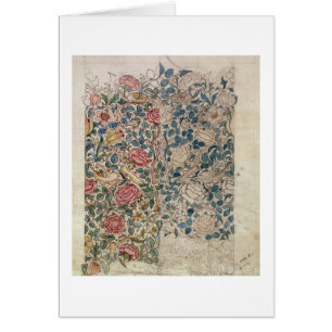 "Rosen" Tapetenentwurf (Bleistift und w/c auf