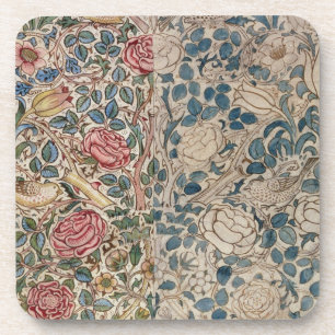 "Rosen" Tapetenentwurf (Bleistift und w/c auf Getränkeuntersetzer