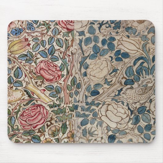 "Rosen" Tapetenentwurf (Bleistift und w/c auf Mousepad (Vorne)