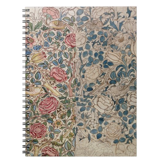 "Rosen" Tapetenentwurf (Bleistift und w/c auf Notizblock (Vorderseite)