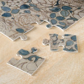 "Rosen" Tapetenentwurf (Bleistift und w/c auf Puzzle (Seite)