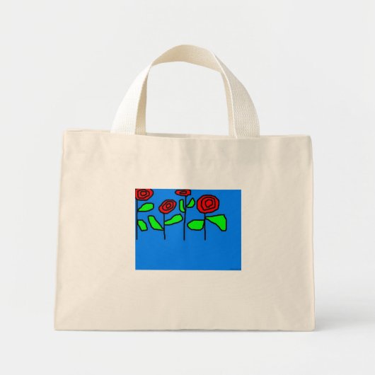 Rosen-Tasche Mini Stoffbeutel (Vorne)