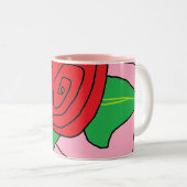 Rosen-Tasse 2 Zweifarbige Tasse (VorderseiteRechts)