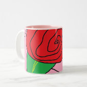 Rosen-Tasse 2 Zweifarbige Tasse (Vorderseite Links)
