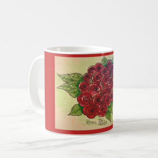 Rosen-Tasse Kaffeetasse (Vorderseite Links)