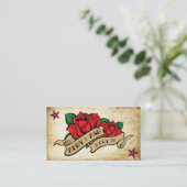 Rosen Tattoo Custom Personalisiert UAWG Begleitkarte (Stehend Vorderseite)