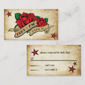 Rosen Tattoo Custom Personalisiert UAWG Begleitkarte (Vorne/Hinten)