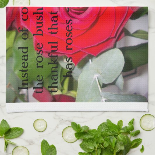 Rosen-Tee-Tuch Geschirrtuch (Gefaltet)