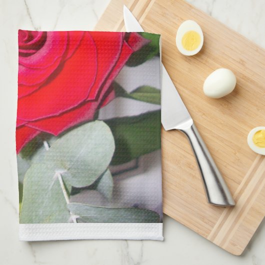Rosen-Tee-Tuch Geschirrtuch (Viertel Falte)