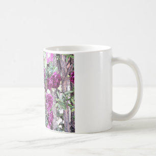 Rosen-Tinten-Umriss Kaffeetasse