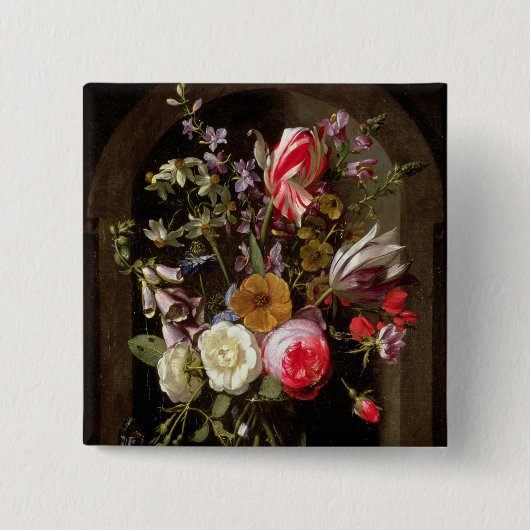 Rosen, Tulpen und andere Blumen Button (Vorderseite)