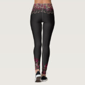 Rosen u. Band-Gamaschen Leggings (Rückseite)
