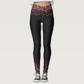 Rosen u. Band-Gamaschen Leggings (Vorderseite)