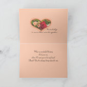 Rosen u. Herz-beste Freunde kardieren jede Dankeskarte (Innenseite)