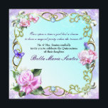 Rosen u. Schmetterlinge Quinceañera Einladung<br><div class="desc">Rosen u. Schmetterlinge Quinceañera Geburtstags-Party Einladungen.</div>