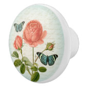 Rosen- u. SchmetterlingsVintager Keramikknauf (Rechts)