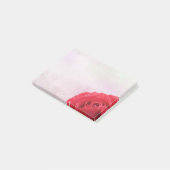 Rosen-u. Wasser-Tröpfchen Post-it Klebezettel (angewinkelt)