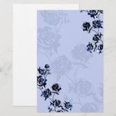 Rosen über Blaßblau Briefpapier (Vorne/Hinten)