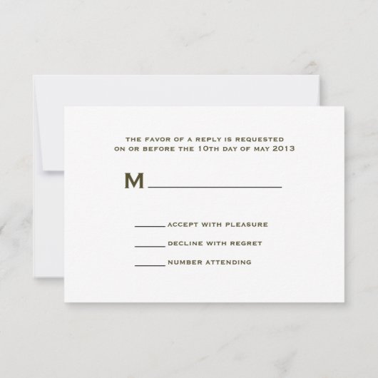 Rosen und Barnwood RSVP (Rückseite)