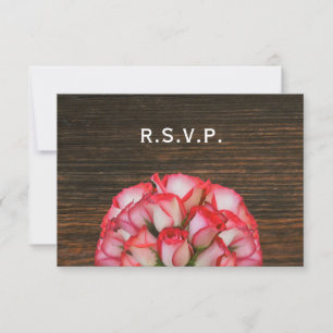 Rosen und Barnwood RSVP Karte