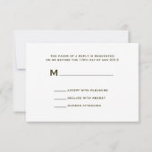 Rosen und Barnwood RSVP Karte (Rückseite)