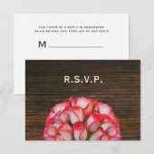 Rosen und Barnwood RSVP Karte (Vorne/Hinten)