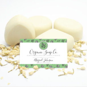 Rosen und Blätter in Grün und Weiß Kunst Kunst Visitenkarte