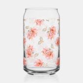 Rosen und Blätter, rosa Dosenglas (Rückseite)