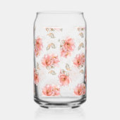 Rosen und Blätter, rosa Dosenglas (Rechts)