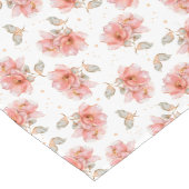 Rosen und Blätter, rosa Großer Tischläufer (Ecke)