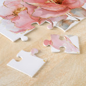 Rosen und Blätter, rosa Puzzle (Seite)