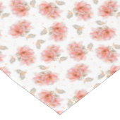 Rosen und Blätter, rosa Tischdecke (Schrägansicht)