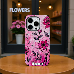Rosen und Blüten in rosa Farbe iPhone 16 Pro Hülle