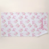 Rosen und Bogen - Coquette Strandtuch (Vorderseite)