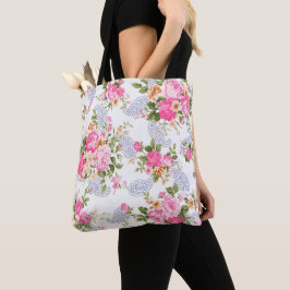 Rosen und Buckel, rosa Tasche