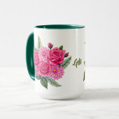 Rosen und Dahlien groß Tasse (Vorderseite Links)
