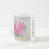 Rosen und Dahlien Mattglastasse (Vorderseite Links)