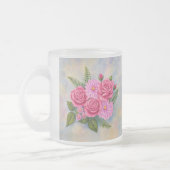Rosen und Dahlien Mattglastasse (Links)